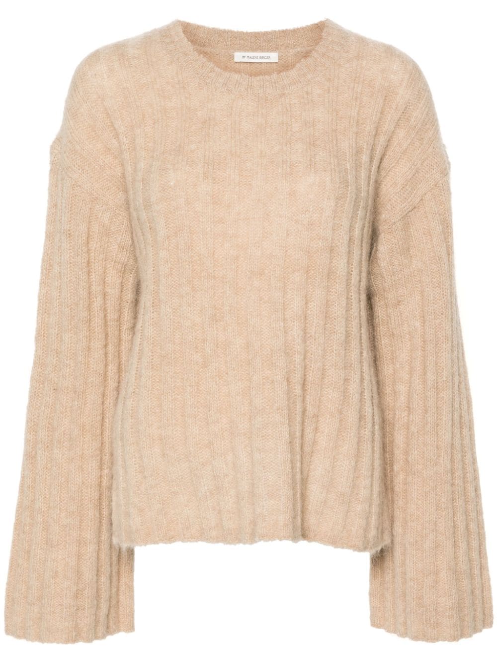 By Malene Birger Ribbed Crew-neck Jumper In Nude