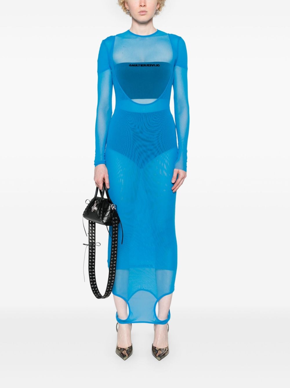 Jean Paul Gaultier x Shayne Oliver mini-jurk Blauw