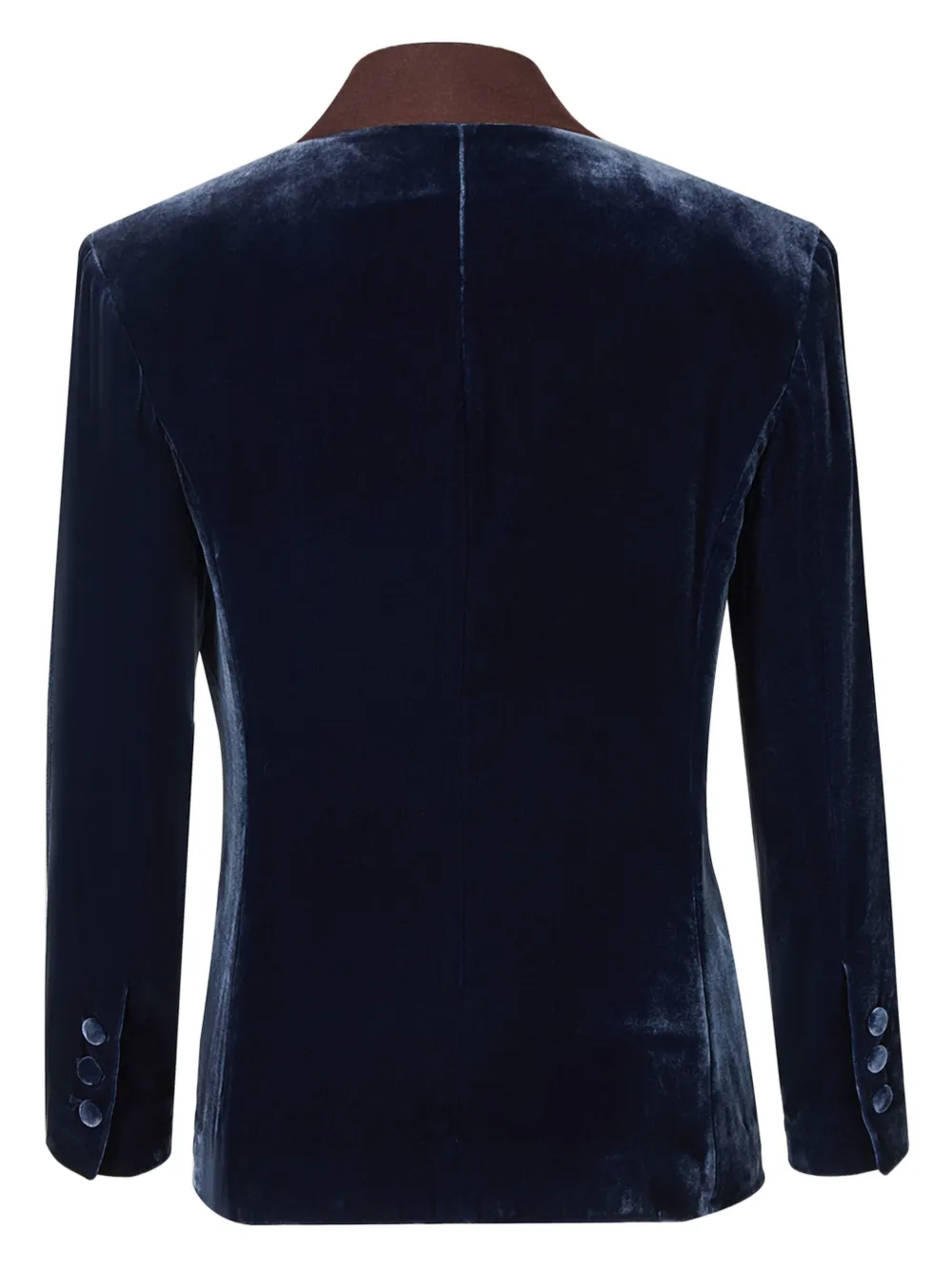 Shanghai Tang embroidered-design velvet blazer - Blauw