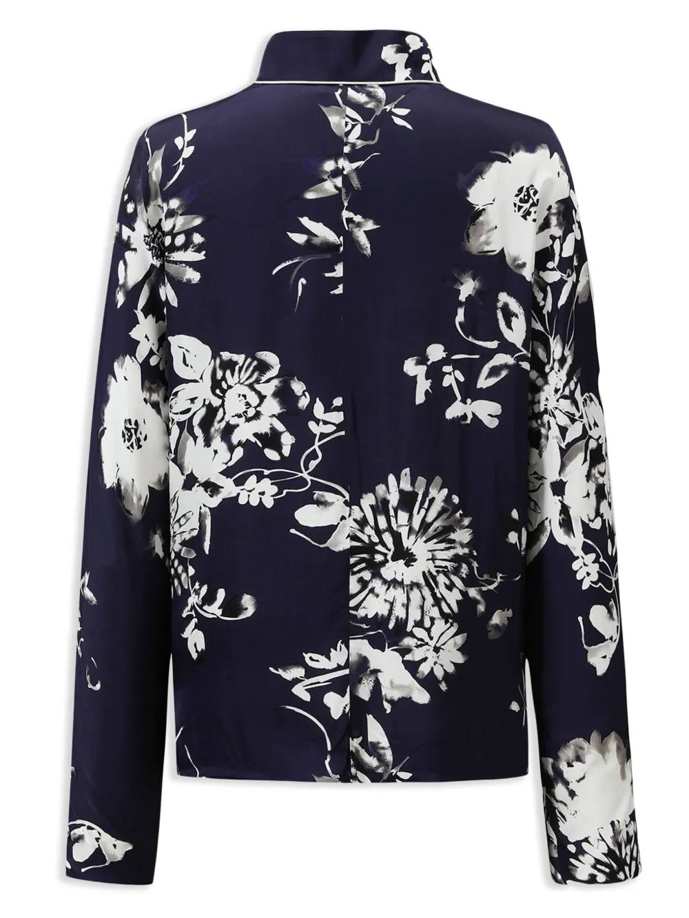 Shanghai Tang floral-print cotton jacket - Blauw