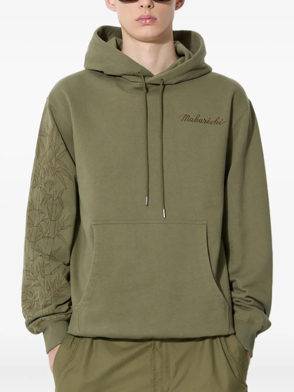 Maharishi bamboo-sleeve embroidered hoodie | Hoodies | Image 2