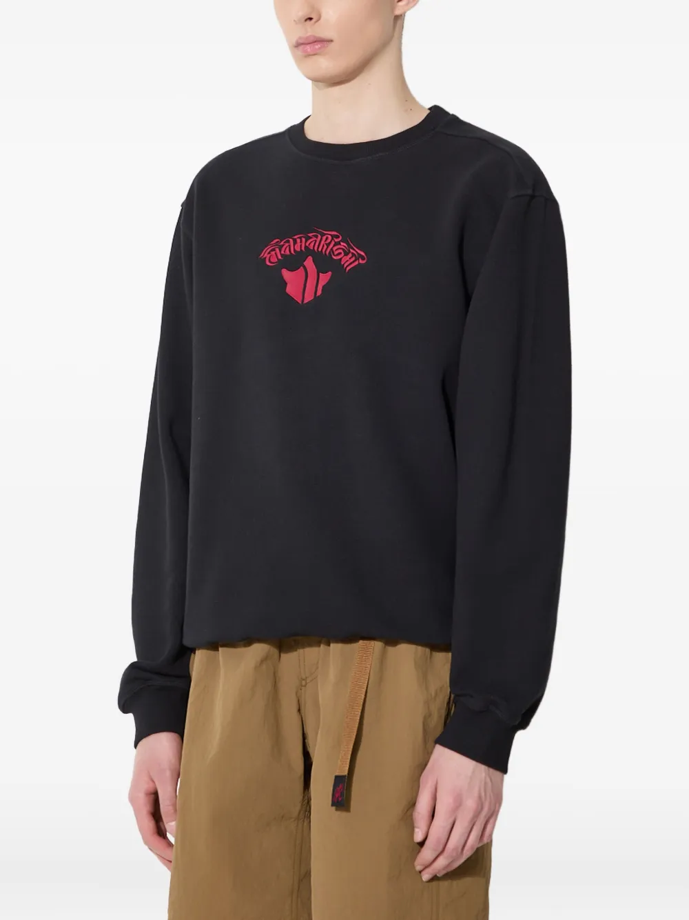 Maharishi Sweater met geborduurde draak Zwart