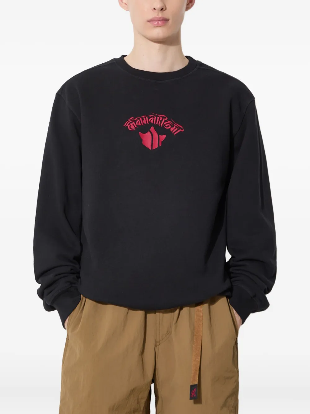 Maharishi Sweater met geborduurde draak Zwart