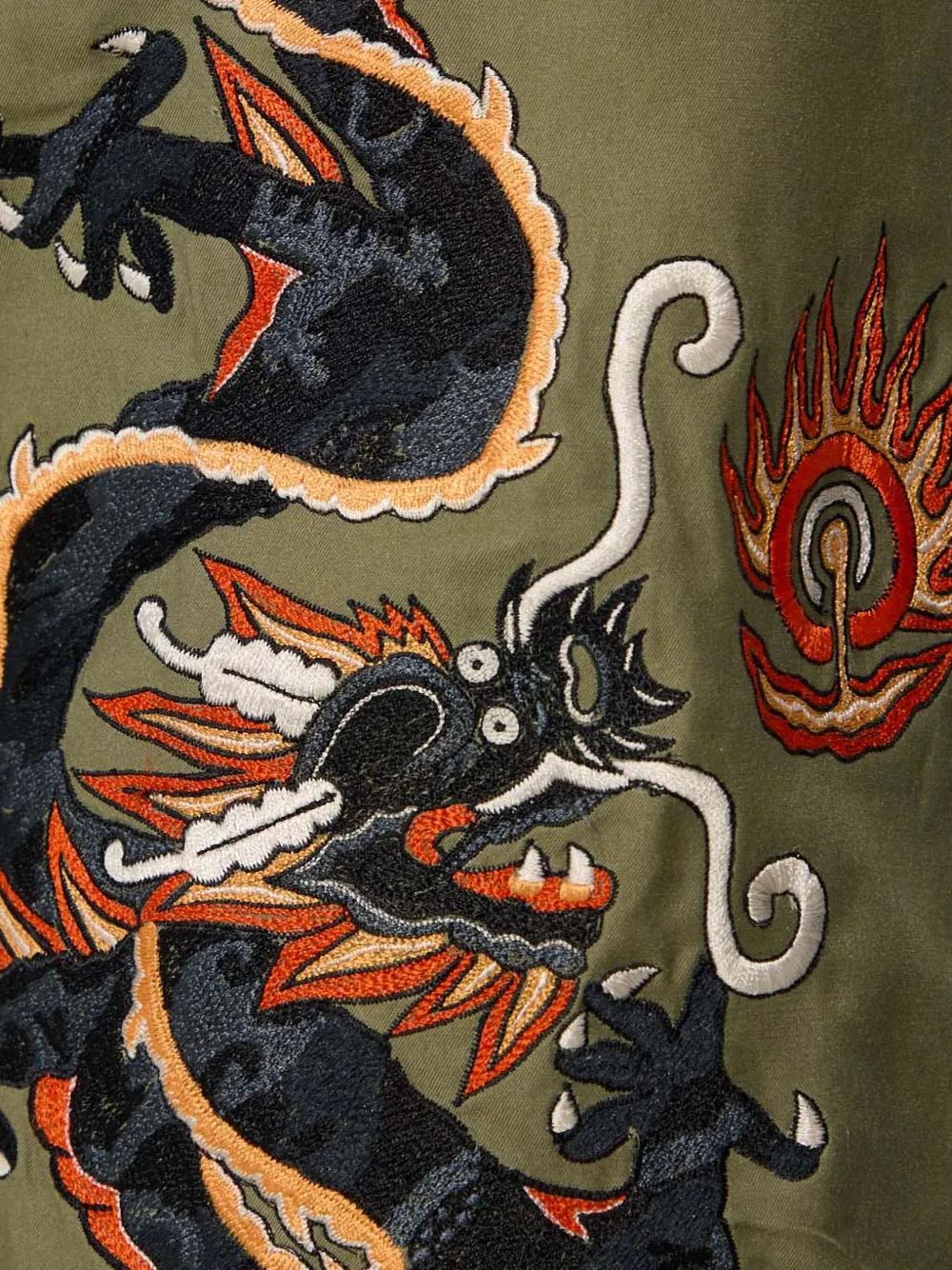 Maharishi dragon-embroidered cargo shorts Groen