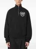 Human Made heart-logo half-zip sweatshirt - Black