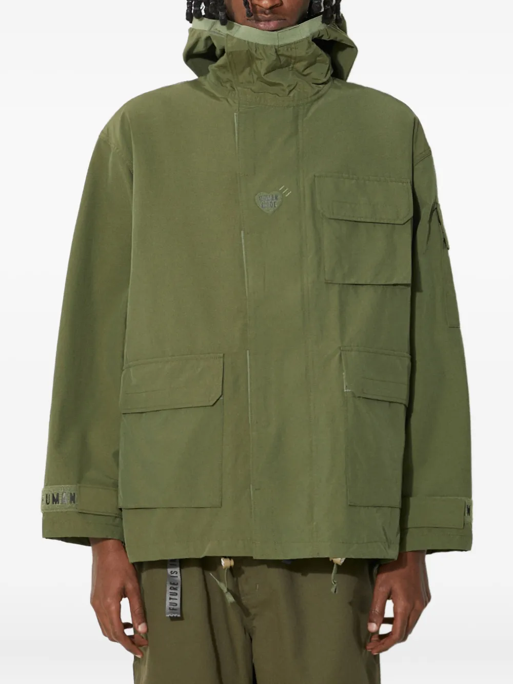 Human Made logo-print jacket | Green | Image 1