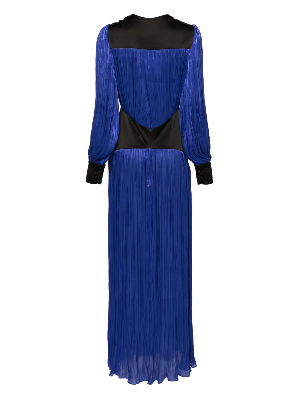 V:pm Atelier Delilah Plissé Gown In Blue