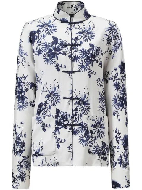 Shanghai Tang floral-print cotton jacket