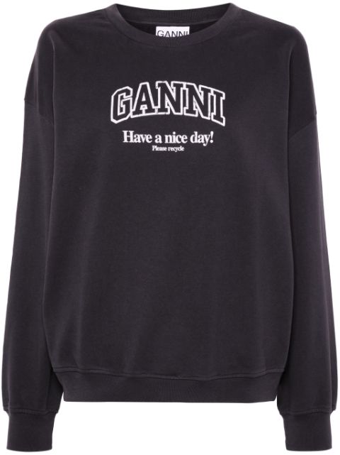 GANNI logo-print sweatshirt Women