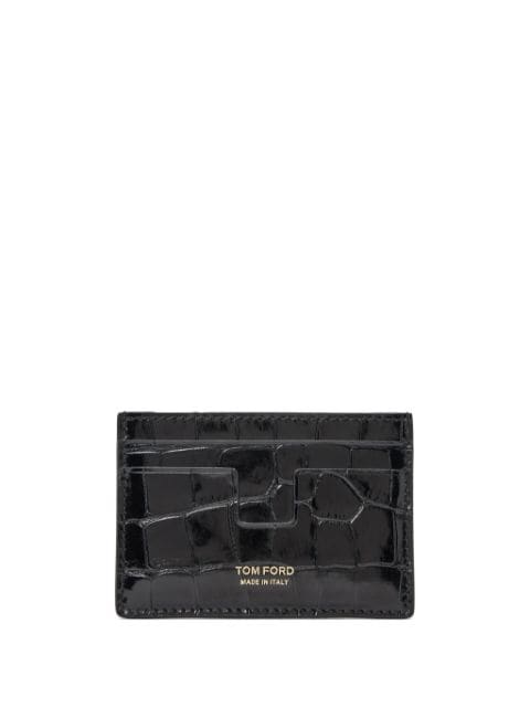 TOM FORD crocodile-effect leather cardholder