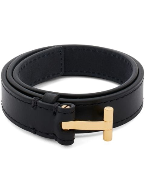 TOM FORD T-hinge leather bracelet