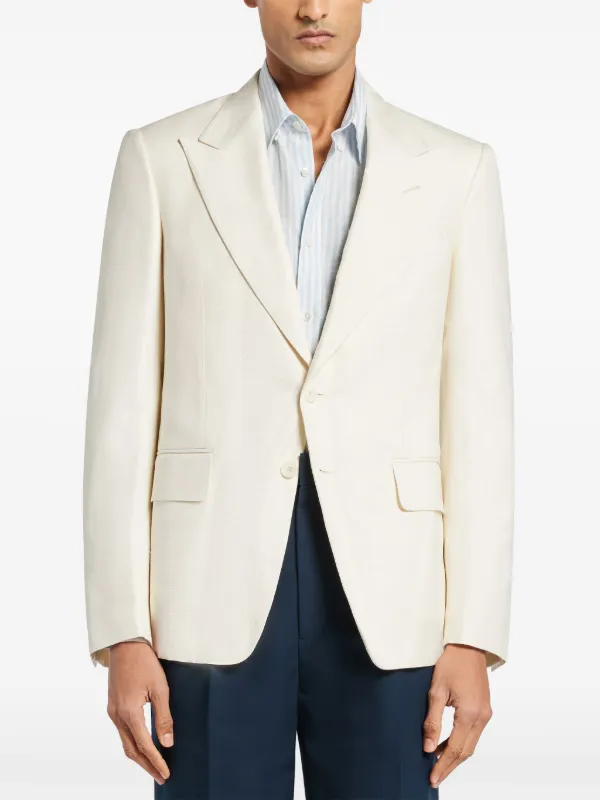 TOM FORD single-breasted Blazer | White | FARFETCH