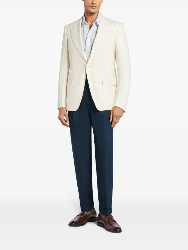 TOM FORD single-breasted Blazer | White | FARFETCH