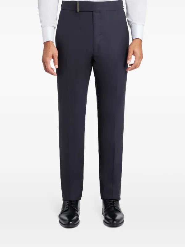 【送料&関税込】Tom Ford Trouser TOM FORD straight-leg Tailored Trousers | Blue | FARFETCH JO
