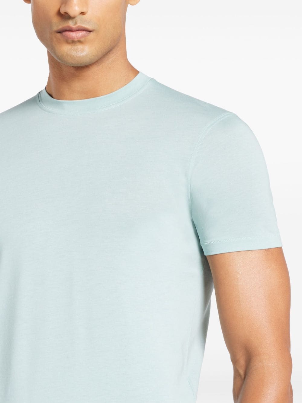 Shop Tom Ford Crew Neck T-shirt In Blau