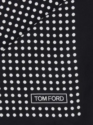 TOM FORD カシミア シルク マフラー ストール チェック柄 黒 Tom Ford