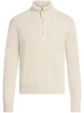 TOM FORD half-zip knitted jumper - Neutrals