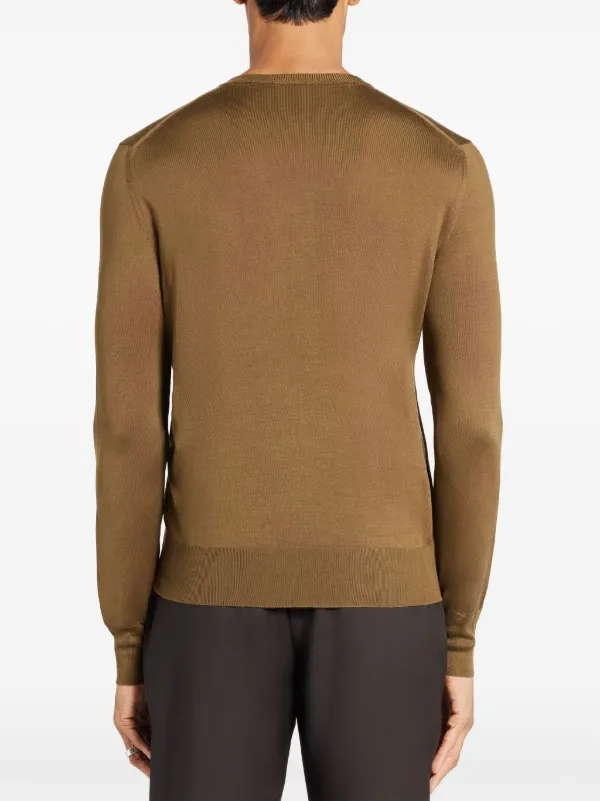 TOM FORD fine-knit Silk T-shirt | Green | FARFETCH JO