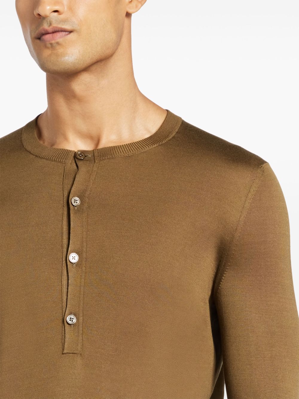 Shop Tom Ford Fine-knit Silk T-shirt In Grün