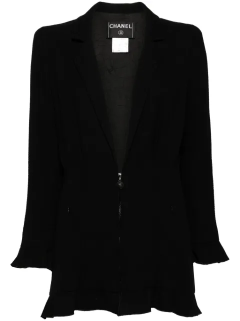 CHANEL Pre-Owned 2002 half-zip ruffled jacket
