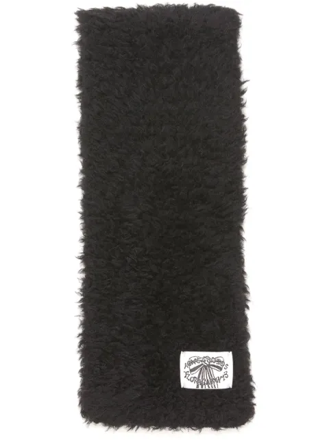 Acne Studios logo-tag faux-fur scarf