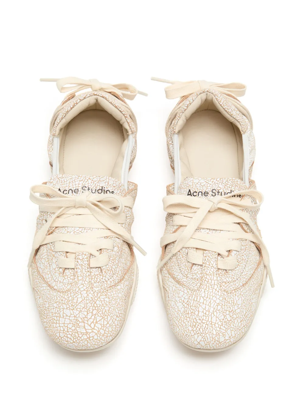 Acne Studios Sneakers met trekkoord aan de achterkant Beige