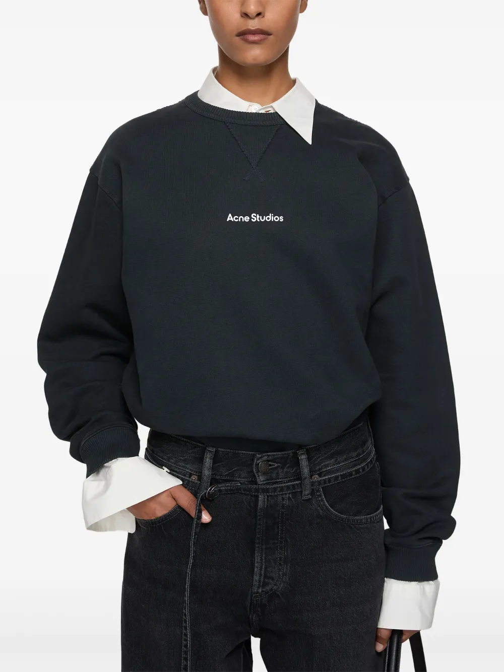 Acne Studios Sweater met print Zwart
