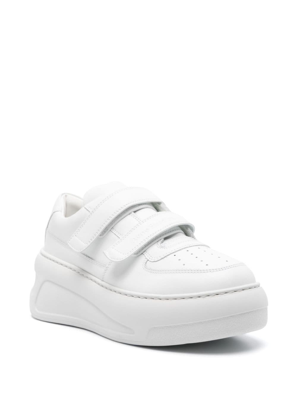 Acne Studios touch-strap platform sneakers - Wit