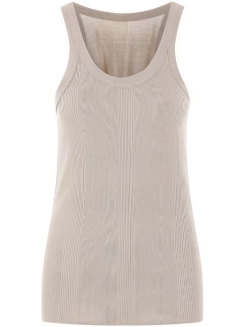 ribbed-knit tank top