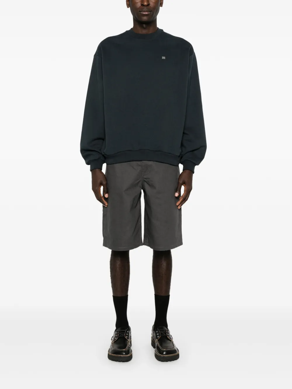 Acne Studios Face-patch cotton sweatshirt - Grijs