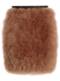 Bally fur-panelling pencil skirt - Brown