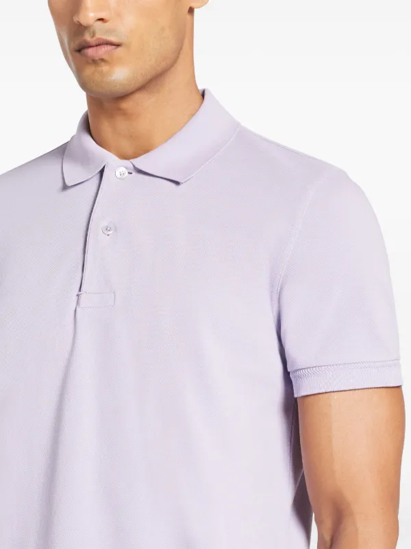 TOM FORD short-sleeve Cotton Polo Shirt | Purple | FARFETCH