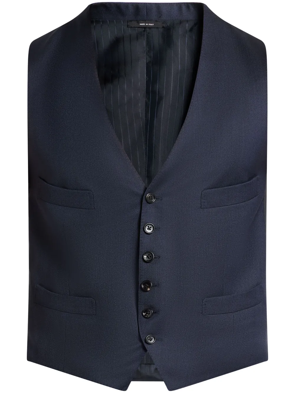 TOM FORD button-down tailored waistcoat | Blue | Image 1