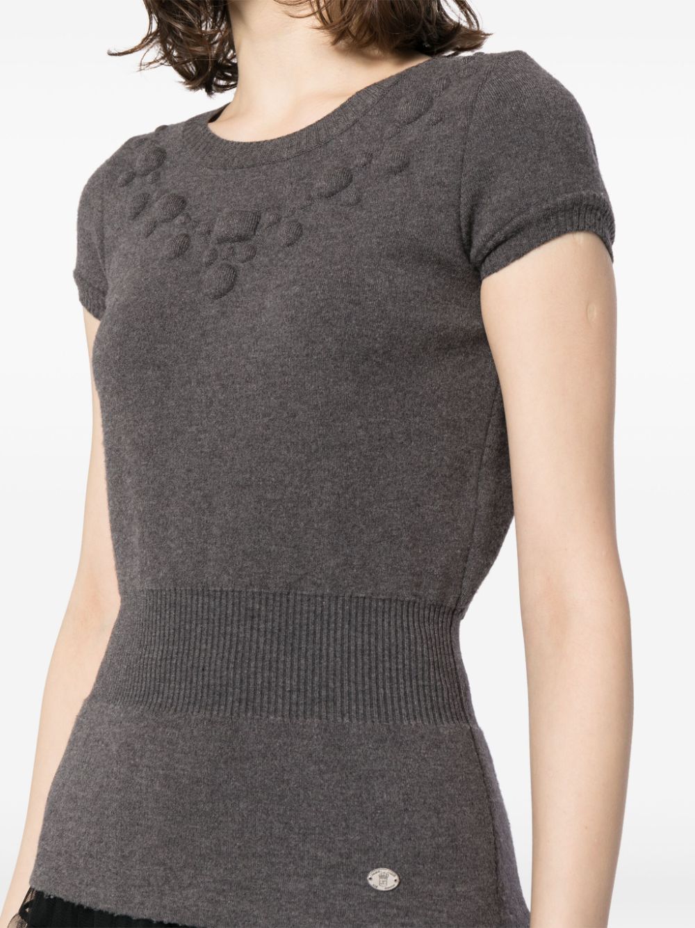 CHANEL 2007 embossed wool top Women