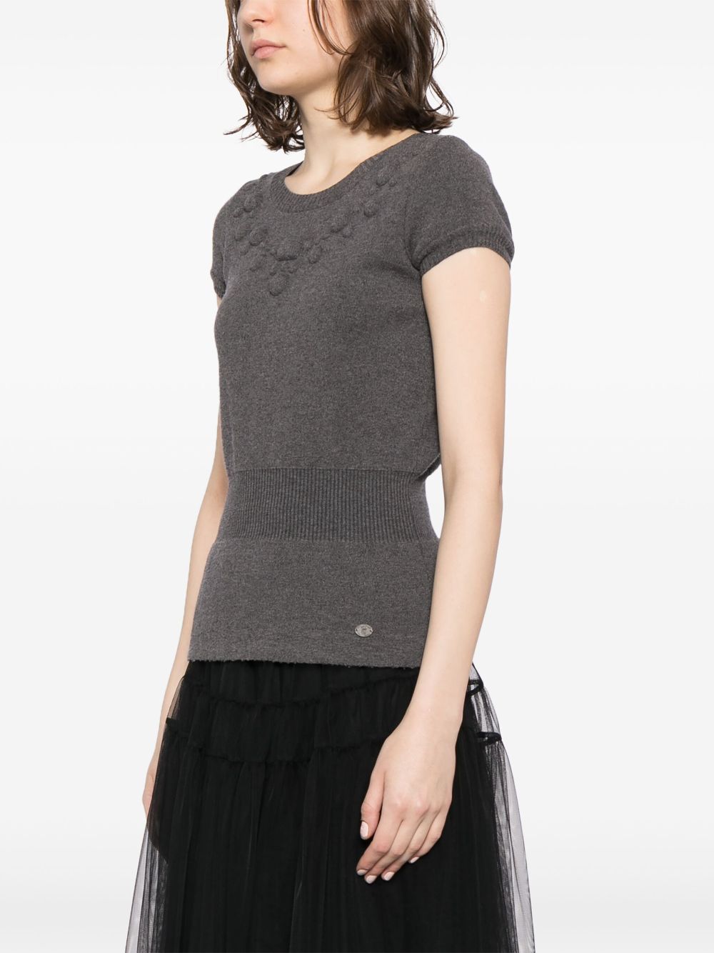 CHANEL 2007 embossed wool top Women