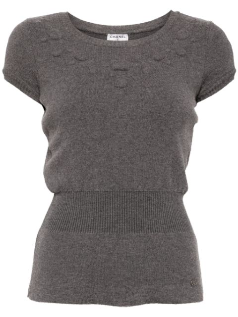 CHANEL 2007 embossed wool top Women