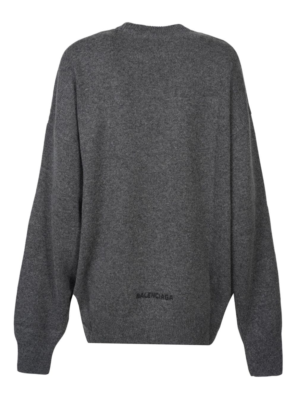 Balenciaga logo intarsia-knit jumper - Grijs