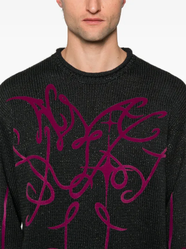 Acne Studios フロックロゴ プルオーバー | グレー | FARFETCH JP
