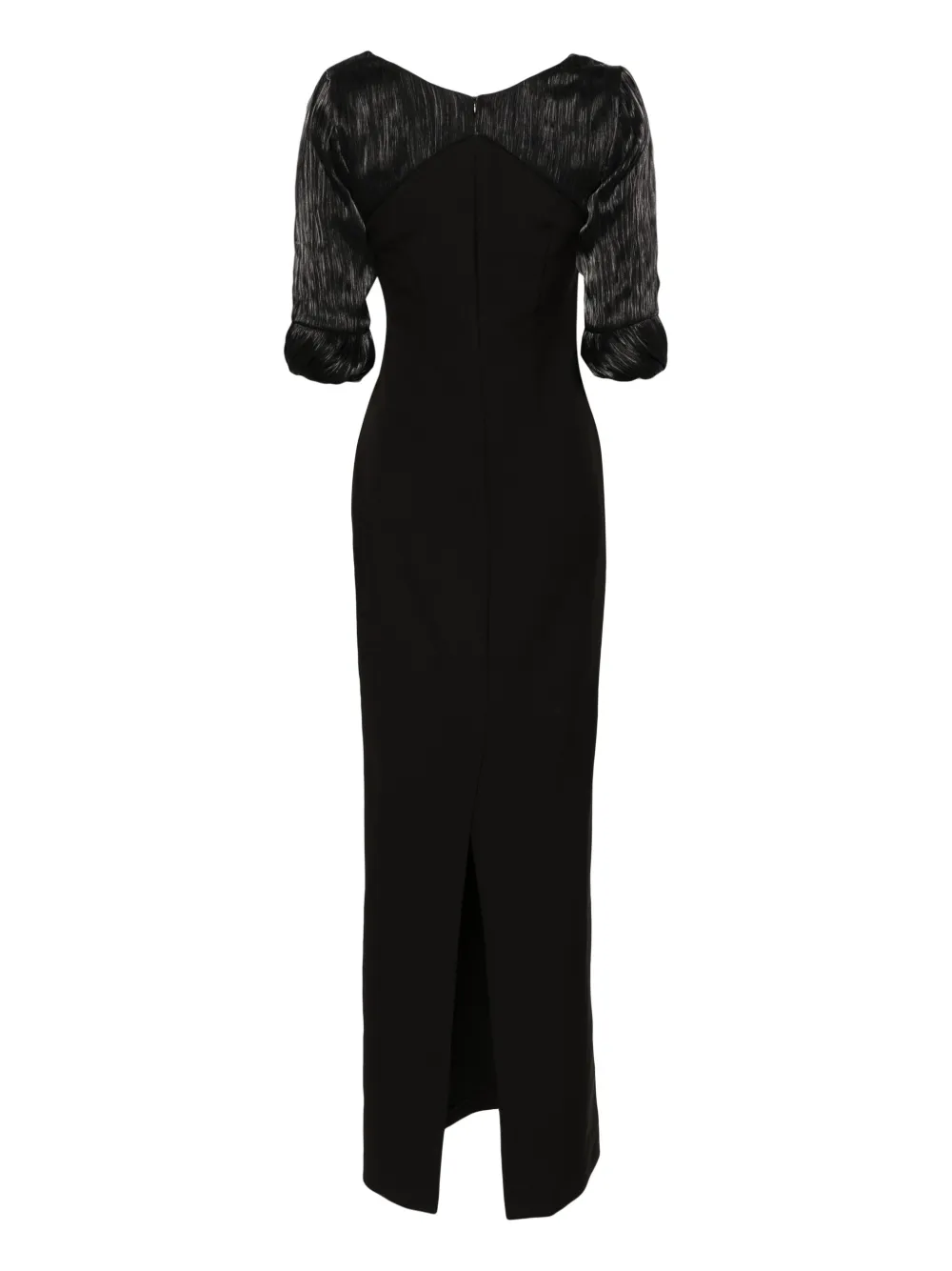 V:pm Atelier Flora Scoop-neck Gown In Black