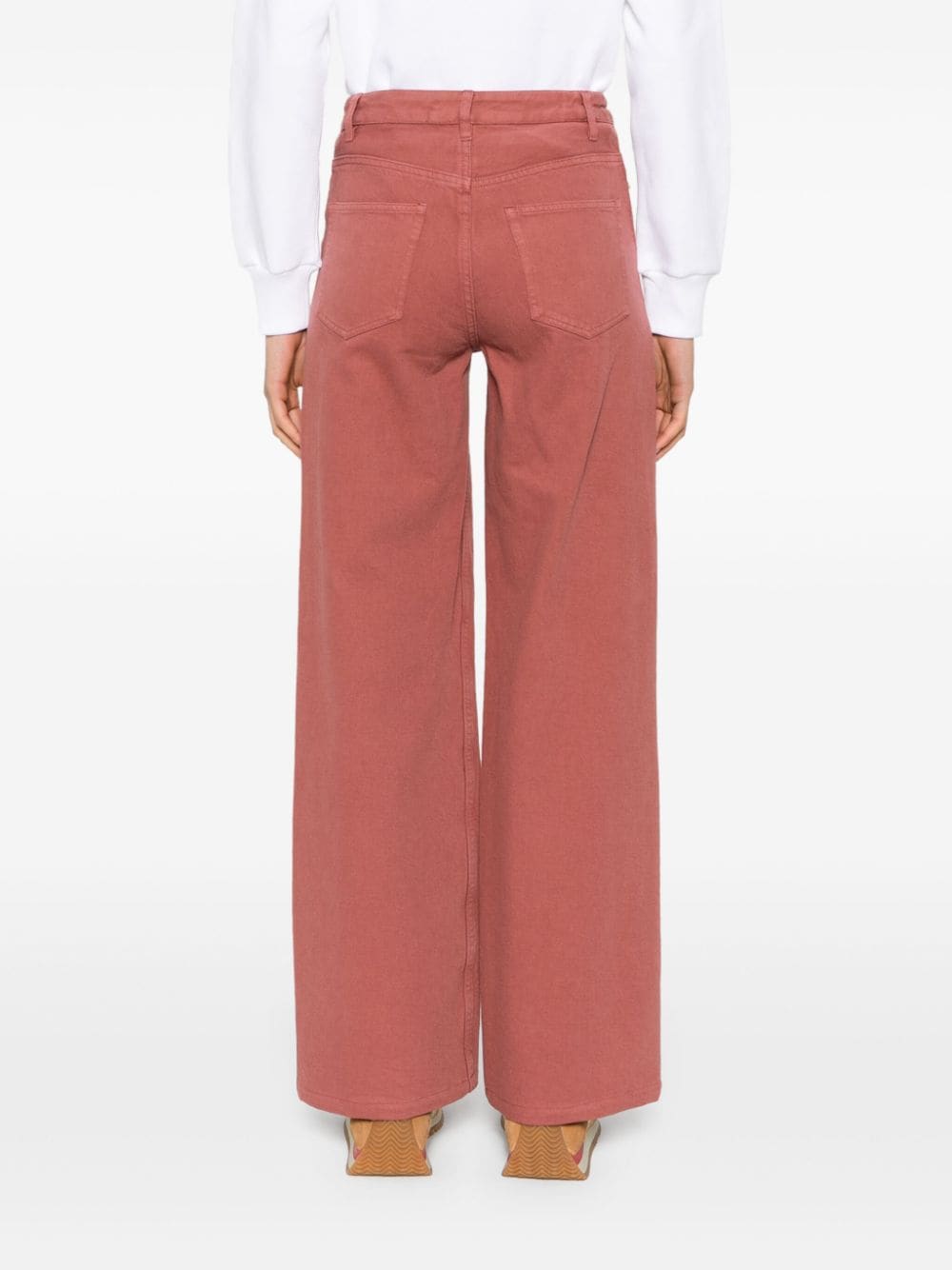 Shop Apc Elisabeth Wide-leg Jeans In Pink