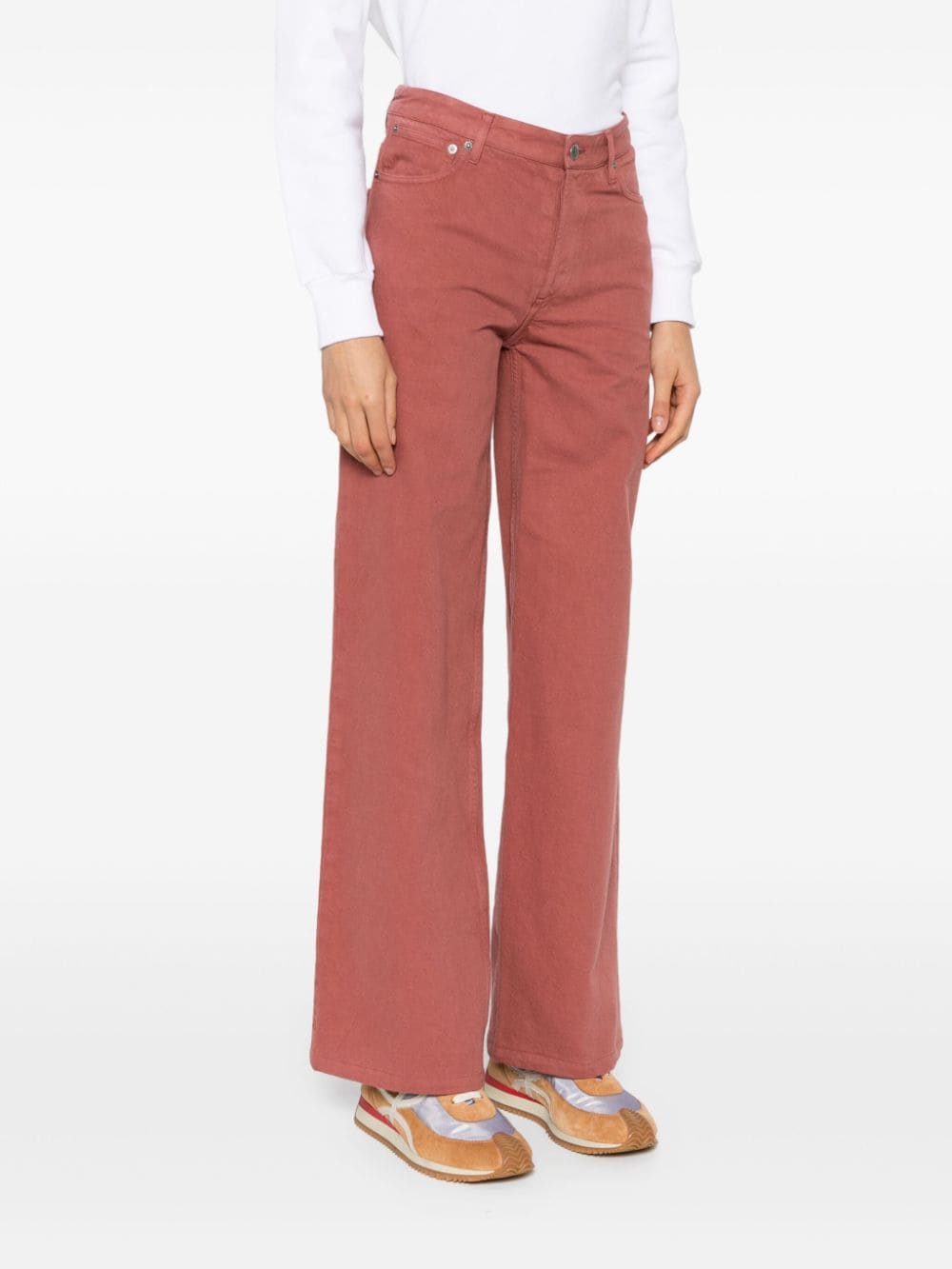 Shop Apc Elisabeth Wide-leg Jeans In Pink