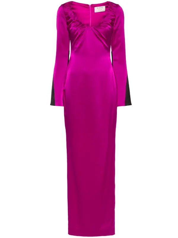 chinese dress ladies Anya Fuchsia Fringe Maxi Dress – Nidys Closet