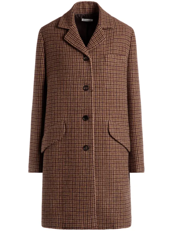 Bally チェック コート | ブラウン | FARFETCH JP