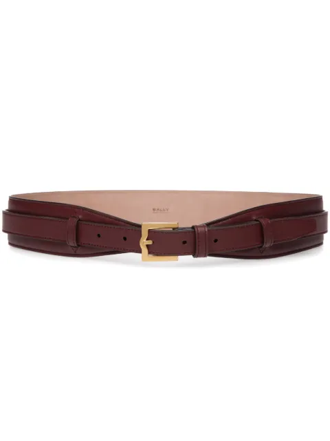 Bally wide leather belt