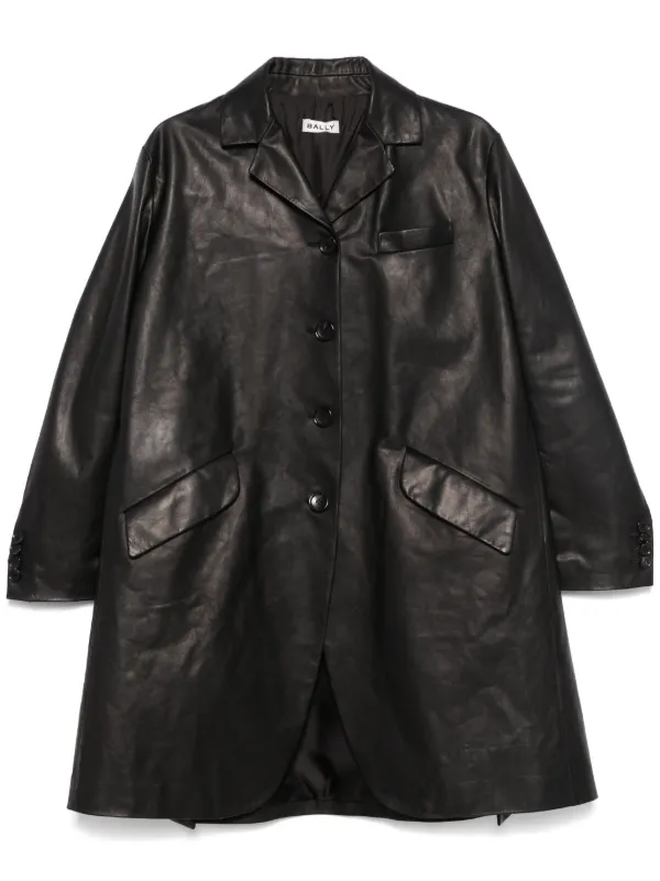 t*a様 BALLY★ブラックレザーコート Bally シングルコート | ブラック | FARFETCH JP