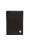 Bally Beckett logo-stamp leather passport holder - Black