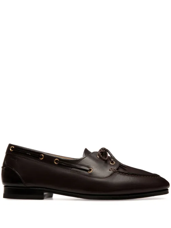 Bally Pathy Leather Derby Shoes Brown FARFETCH TR