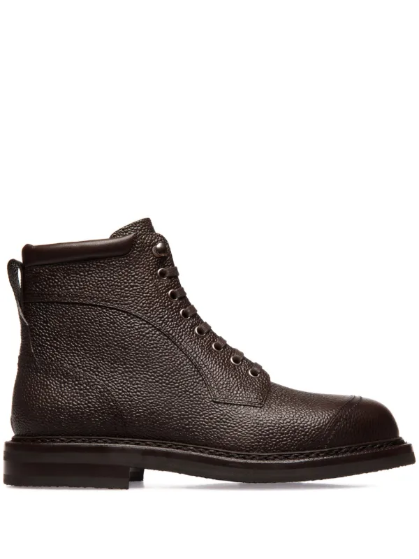 Bally Leather lace up Boots Brown FARFETCH CA