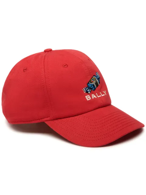 Bally candy-embroidered cotton cap 