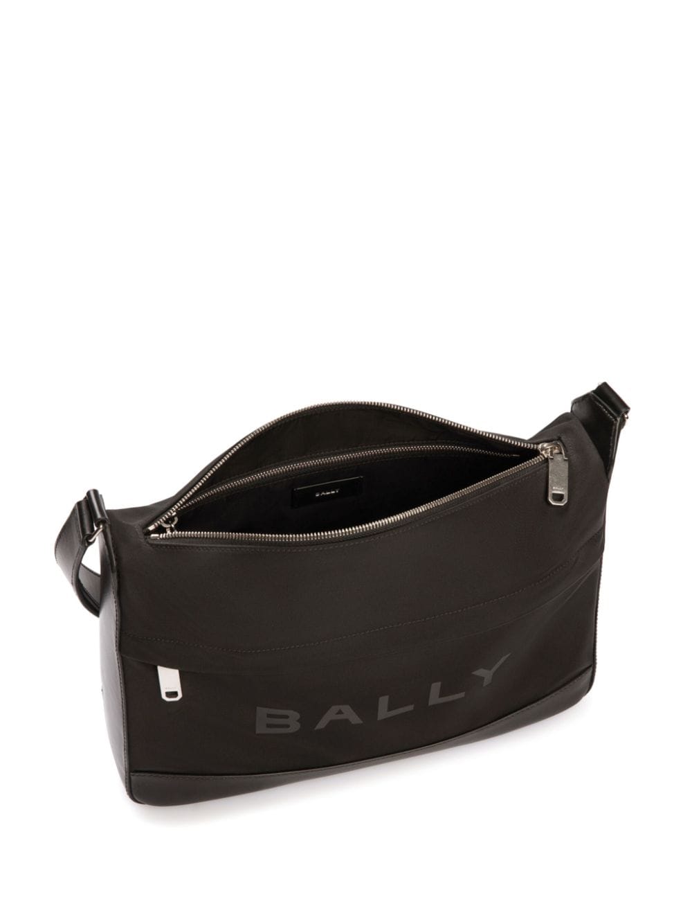 Bally logo-print messenger bag Zwart